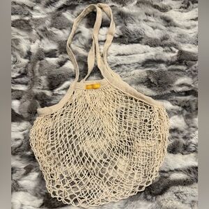 THE STANDARD Beige Mesh Tote Bag